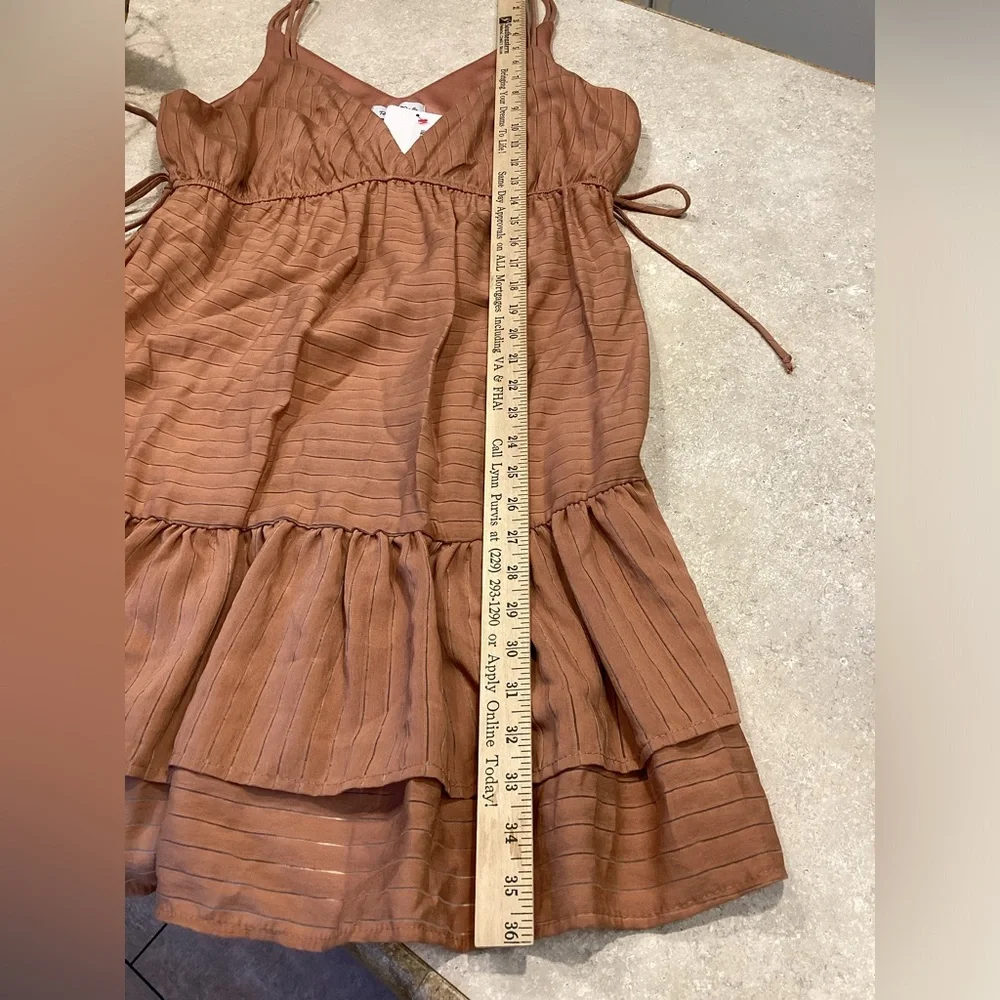 Perfectly Priscilla NWT Causing A Disturbance Rust color dress Medium women’s - Picture 8 of 8